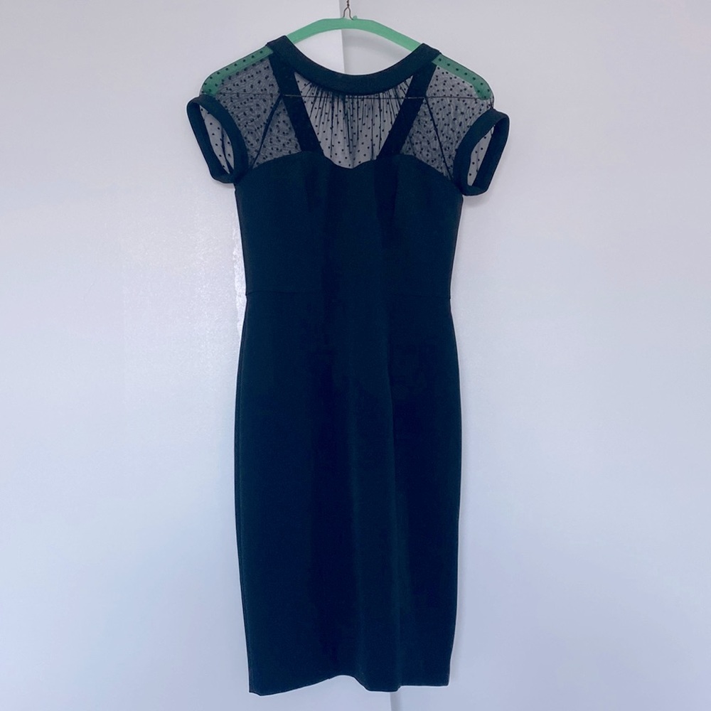 White House Black Market Polka Dot Mesh Dress